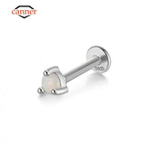 Minimalist Opal 925 Silver Cartilage Flat Back Stud Earring