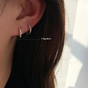 S925 Silver Hoop Earrings for Women, Anti Allergic Jewelry