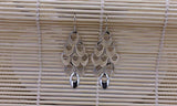 925 Silver Peacock Tail Tassel Dangle Earrings For Women