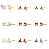 925 Silver Tiny Crystal Stud Earrings