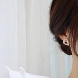 Korea Hot Selling 14K Real Plating Wedding Earrings