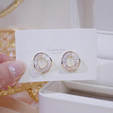 Korea Hot Selling 14K Real Plating Wedding Earrings
