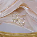 Korea Hot Selling 14K Real Plating Wedding Earrings