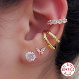 6pcs 925 Sterling Silver Evil Eye Stud Earrings for Women