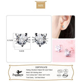 925 Sterling Silver Tiny Cat CZ Stud Earrings Silver Jewelry Gift