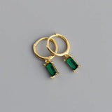 925 Silver Circle Earrings Geometric Zircon Tassel Jewelry