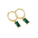 925 Silver Circle Earrings Geometric Zircon Tassel Jewelry