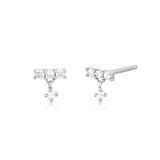 Zircon Sterling Silver Plated Cartilage Stud Earrings for Women