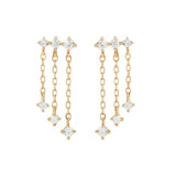 Zircon Sterling Silver Plated Cartilage Stud Earrings for Women
