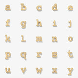 4-6mm Initial Stud Earring 26 Alphabet lowercase No Stone 925 Sterling Silver