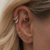 4-6mm Initial Stud Earring 26 Alphabet lowercase No Stone 925 Sterling Silver