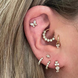 Butterfly 925 Silver Stud Earring 16G 18K Wedding Party Jewelry