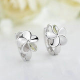 Sterling Silver Flower Hoop Earrings for Women Animal Jewelry