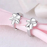 Sterling Silver Flower Hoop Earrings for Women Animal Jewelry