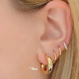 925 Silver Small Hoop Earring 20mm Thickness