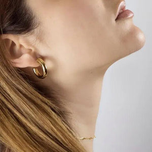 925 Silver Small Hoop Earring 20mm Thickness