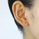 925 Sterling Silver Fish Stud Earrings Gift For Women Girls Kids