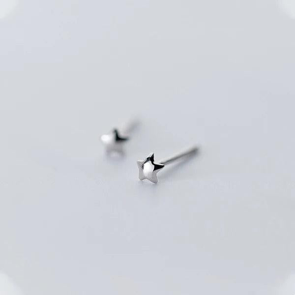 925 Sterling Silver Tiny Stars Earrings for Kids Girl Jewelry