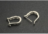 925 Silver Horseshoe Earrings Zirconia Studs for Women