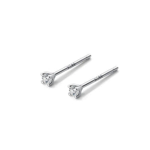 Trustdavis Mini Square CZ Charm Stud Earrings