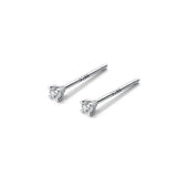 Trustdavis Mini Square CZ Charm Stud Earrings