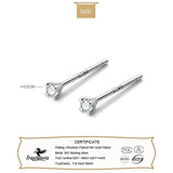 Trustdavis Mini Square CZ Charm Stud Earrings