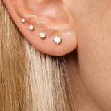 Small 925 Stering Silver CZ Labret Lip Ring Jewelry