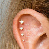 Small 925 Stering Silver CZ Labret Lip Ring Jewelry