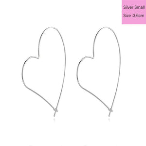 TrustDavis 925 Silver Love Heart Hoop Earrings Women Birthday Party Jewelry