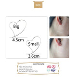 TrustDavis 925 Silver Love Heart Hoop Earrings Women Birthday Party Jewelry