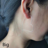 TrustDavis 925 Silver Love Heart Hoop Earrings Women Birthday Party Jewelry
