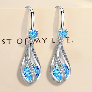 925 Silver Crystal Earring for Women Party Wedding