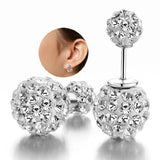 925 Silver Shambhala Zirconia Stud Earrings High-End Vintage
