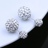925 Silver Shambhala Zirconia Stud Earrings High-End Vintage