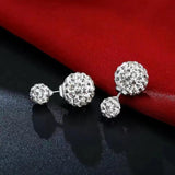 925 Silver Shambhala Zirconia Stud Earrings High-End Vintage