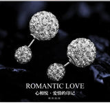 925 Silver Shambhala Zirconia Stud Earrings High-End Vintage