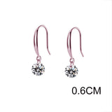 925 Silver Zircon Drop Earrings Women Fine Jewelry Gift