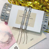 925 Silver Dangle Earrings Rhinestone Tassel Jewelry