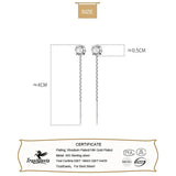 TrustDavis Zircon Stones Drop Earring for Women Wedding Party Fine Jewelry