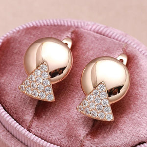 Geometric Zircon Drop Earrings 585 Jewelry Girls Party