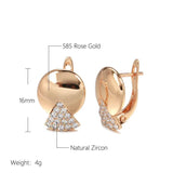 Geometric Zircon Drop Earrings 585 Jewelry Girls Party