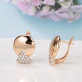 Geometric Zircon Drop Earrings 585 Jewelry Girls Party