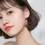 Music Note Stud Earrings 925 Silver