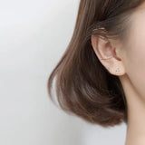 Music Note Stud Earrings 925 Silver