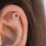 925 Sterling Silver Sun Stud Earrings CZ Silver Jewelry