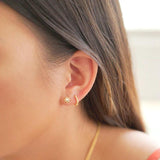 925 Silver Zircon Hoop Earrings Light Jewelry Gift