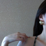 14k Plated Geometric C Hoop Earrings for Women, S925 Silver Needle Gift