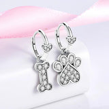 925 Silver Hoop Earring Airplane Butterfly Fit Girl Jewelry