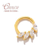 925 Sterling Silver Opal Stone Cartilage Hoop Earrings Teens Piercing
