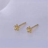 925 Silver Small Flower Stud Earrings Women Birthday Gift